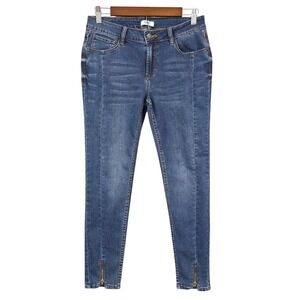 Kensie Womens Skinny Jeans 6/28‎ Mid Rise Medium Wash Stretch Blue Denim